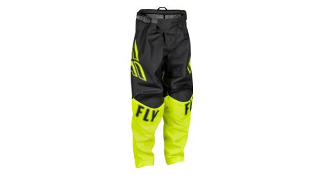 Pantalon fly f 16 noir jaune fluo enfant