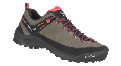 Chaussures d'approche femme salewa wildfire leather marron/noir