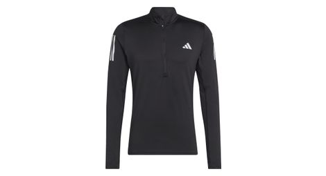 Top 1/2 zip adidas performance own the run schwarz