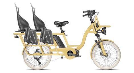 Vélo Cargo GAYA, L'Original Le Long, Moka, Pack Bébés
