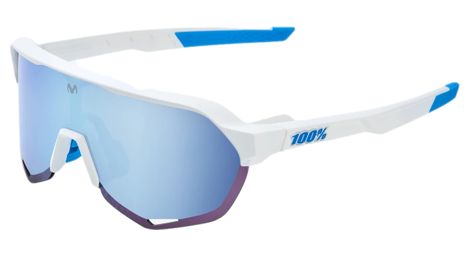 Lunettes 100 s2 movistar team blanc verres miroir hiper bleu multilayer