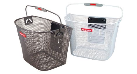 Panier avant klickfix maille fine 16l blanc