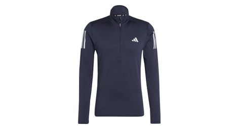 Top 1/2 zip adidas performance own the run blau xl