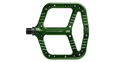 Paire de pédales plates oneup wave vert foncé