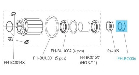 Ecrou d axe campagnolo