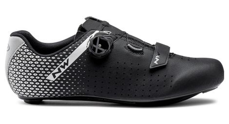 Scarpe da strada northwave core plus 2 wide nero argento