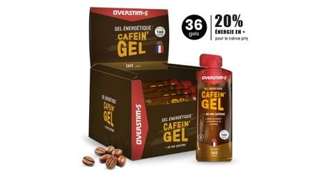 Gel energetique overstims caffein cafe pack 36 x 32g