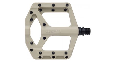 Coppia di pedali piatti ht components supreme-c pa32a beige