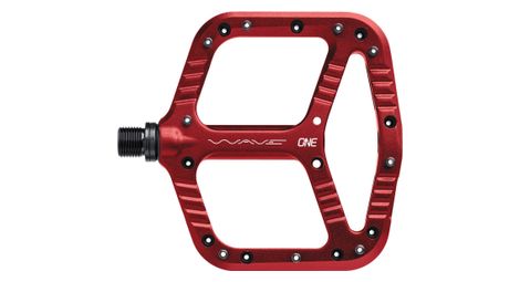 Paire de pédales plates oneup wave rouge