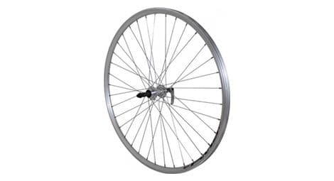 Roue vtc 700x35 arriere er10 alu double paroi moy alu argent blocage rl 7-6v.