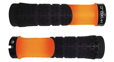 Paire de grips ergonomiques prologo x-shred orange noir