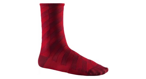 Chaussettes mi hautes mavic graphic mosaic cabarnet rouge