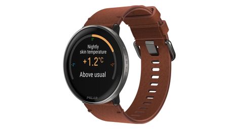 Polar ignite 3 titanium gps watch sun kissed bronze brown  cinturino in pelle   banda in silicone