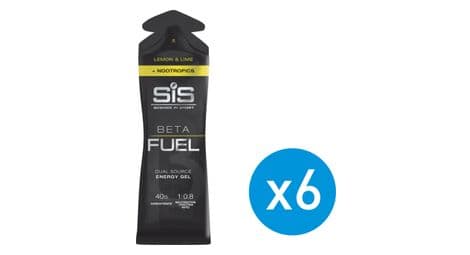 Sis beta fuel + nootropics energy gels (6er pack) lemon/lime 60ml