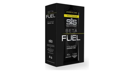 Pack gels énergétiques sis beta fuel nootropics citron/citron vert - 6x60ml