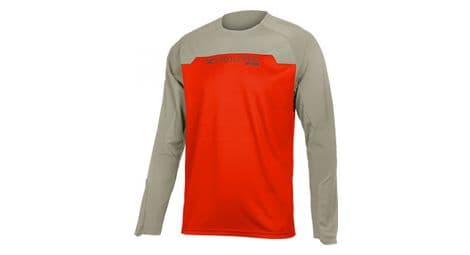 Maillot manches longues mt500 burner paprika