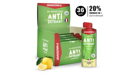 Overstims gel energético antioxidante limón envase de 36 x 34 g
