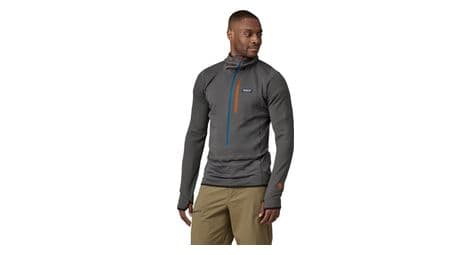 Patagonia r1 sudadera  p  strong  con  strong   p capucha forro polar gris