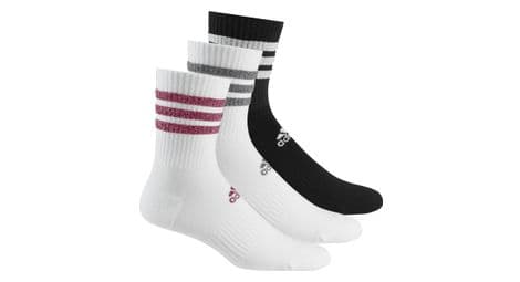 Lot de 3 paires de chaussettes adidas glam 3 bandes cushionedsport