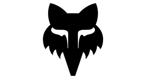 Stickers fox head die cut 6.4 cm noir