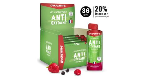 Gel energetique overstims anti oxydant fruits rouges pack 36 x 34g