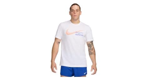 Maillot manches courtes nike blanc homme