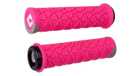 Paire de Grips Odi Vanquish V2.1 135 mm Rose Gris