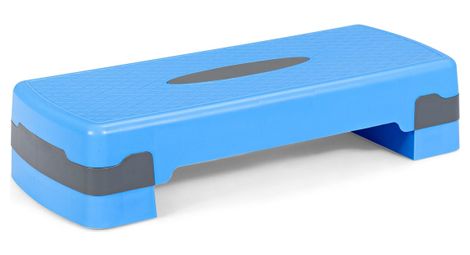 Stepper aerobic a hauteur reglable 2 niveaux 10 15cm capacite de poids 250kg en pp bleu