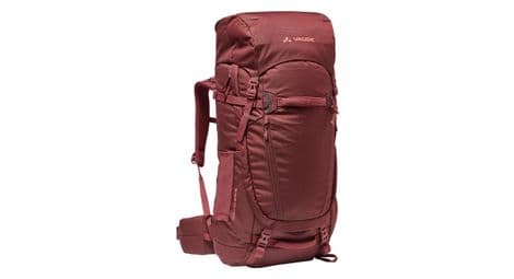 Sac de randonnée vaude astrum 55+10 rouge femme