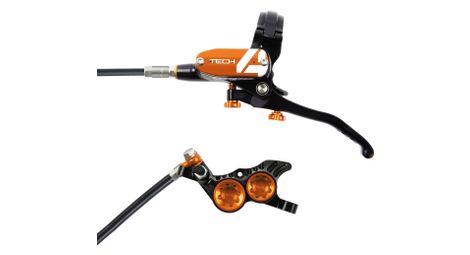 Frein arriere hope tech 4 v4 noir orange durite standard