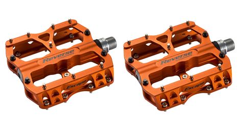 Paar reverse escape orange flat pedals