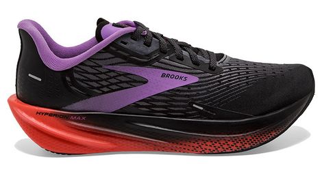 Chaussures de Running Brooks Femme Hyperion Max Noir Violet Rouge