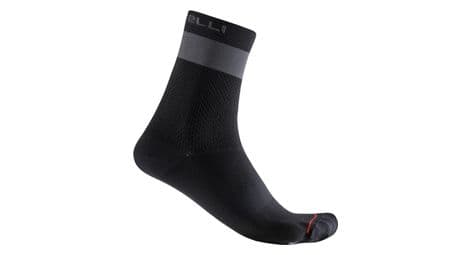 Chaussettes unisexe castelli elements 15 noir/gris