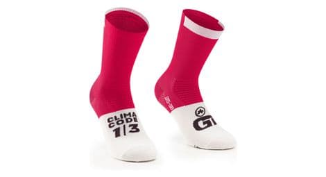 Assos gt c2 unisex sokken roze/wit