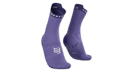 Chaussettes Compressport Pro Racing V4.0 Trail Violet/Bleu