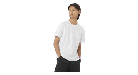 Camiseta de manga corta salomon logo blanco hombre