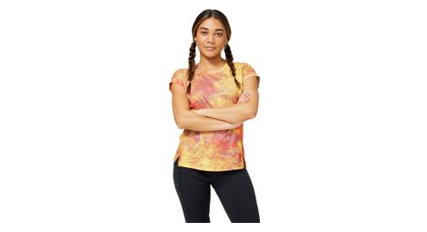 Camiseta de manga corta new balance all terrain trail print para mujer multicolor