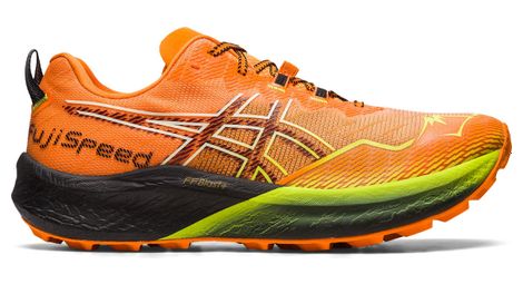 Asics fujispeed 2 orange black men's trail shoes