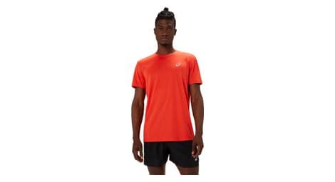 Maillot manches courtes asics core run rouge homme