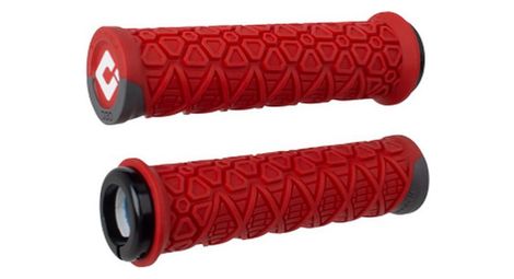 Paire de grips odi vanquish v2.1 135 mm rouge gris