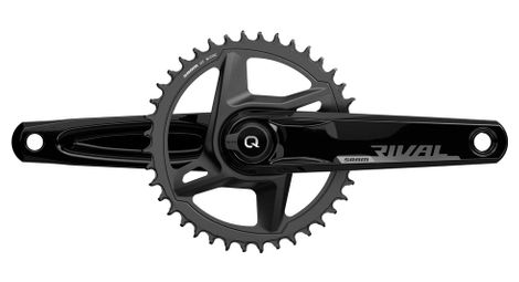 Sram Rival AXS DUB Breite 46 Zähne 1x12V Leistungsmesser Quarq Kurbelgarnitur (ohne Box) Schwarz