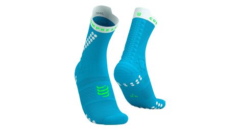 Chaussettes Compressport Pro Racing V4.0 Trail Bleu/Vert