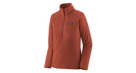 Forro polar r1 air zip neck rojo patagonia mujer
