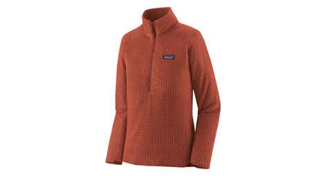 Polaire femme patagonia r1 air zip neck rouge