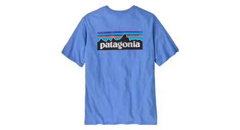 Maglietta a maniche corte patagonia p-6 logo blue uomo