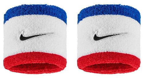 Bracelet+eponge++x2++nike+swoosh+classic+blanc+bleu+rouge