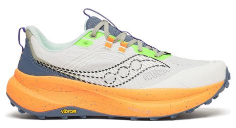 saucony xodus ultra 4 trail running shoes white orange men s
