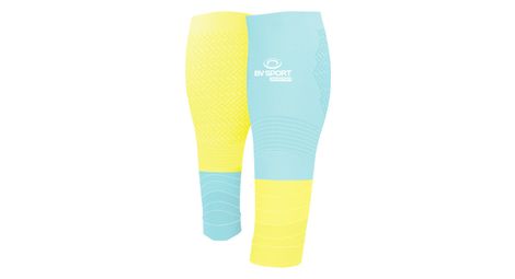 Manchons de compression mollet bv sport elite evolution bleu jaune