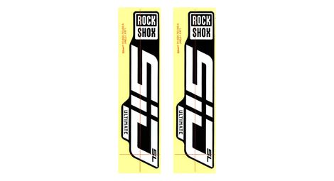 Kit stickers pour fourche rockshox sid sl ultimate 29 blanc noir