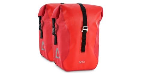 Par de bolsas para bicicleta acid pro 20/2 smlink 40l (2x20l) rojo
